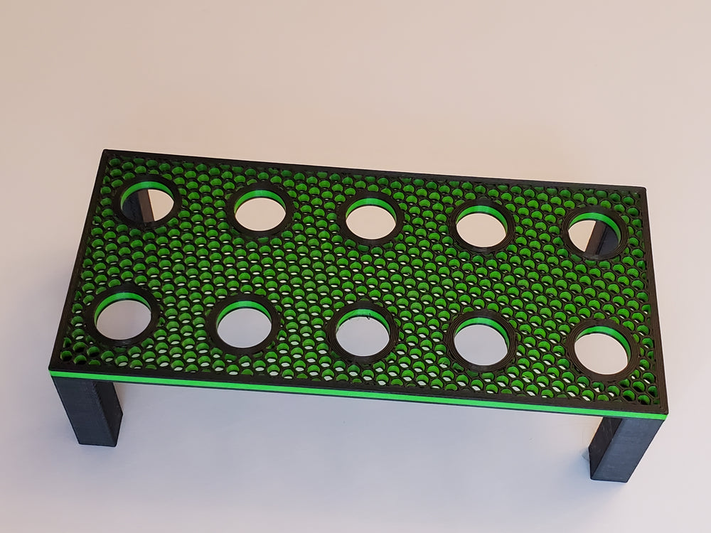 Honeycomb Frag Rack with 25 Frag Plugs 3D Printed