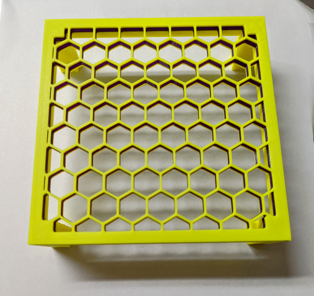 5.16" x 5.16" Free Standing Honeycomb Frag Rack 3D Printed